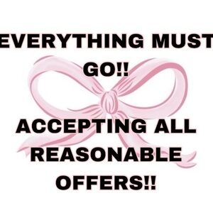 I need to sell everything on my page, will accept anything 😊😊